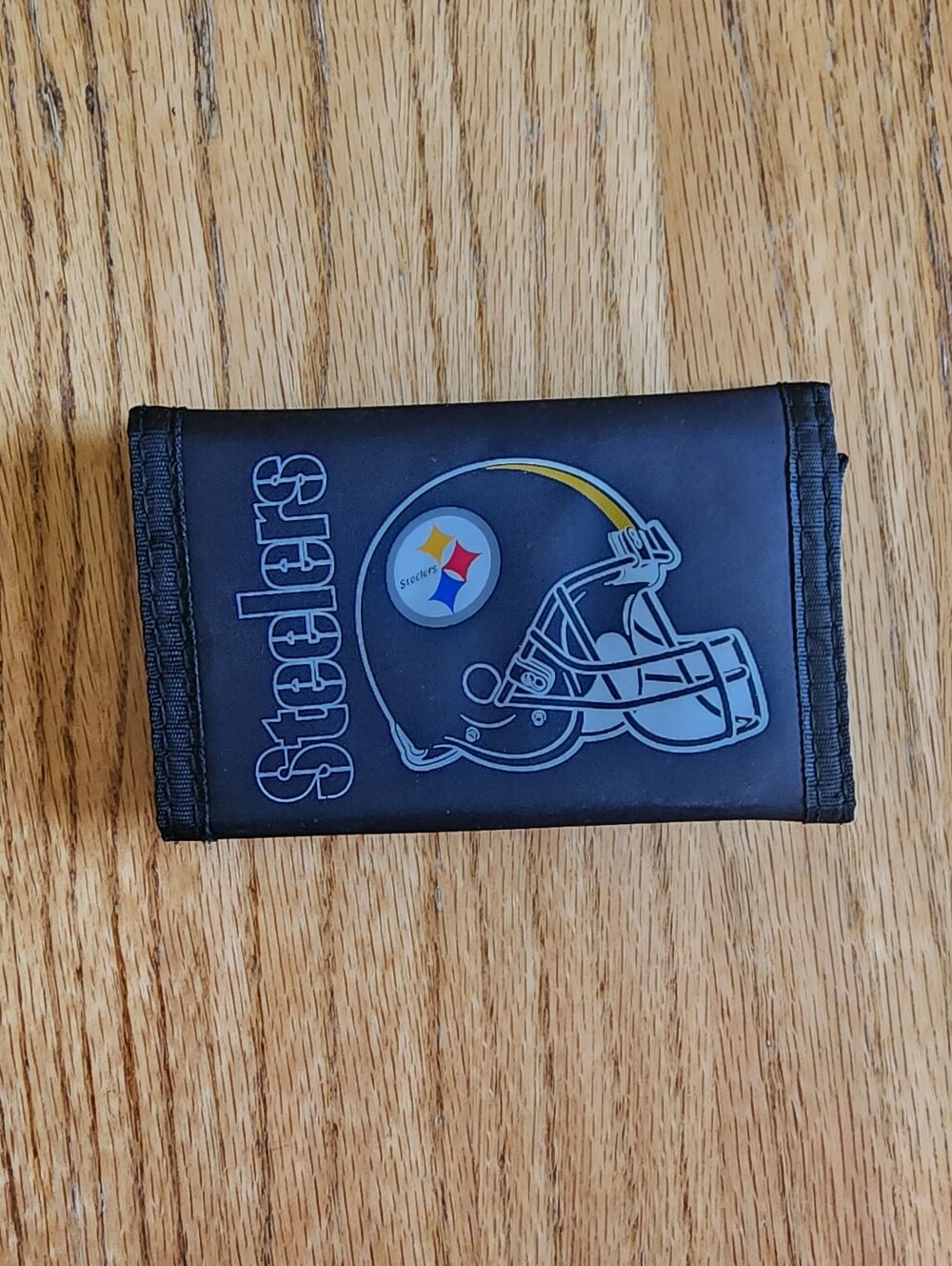 NFL Pittsburgh Steelers Soft Tri-Fold Wallet with Hook & Loop Closure